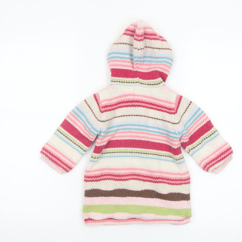 GAP Baby Multicoloured Striped Hooded Knit Cardigan 24 Months