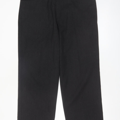 Taylor & Wright Mens Black 36R Straight Formal Trousers