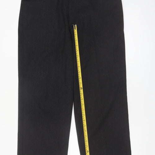 Taylor & Wright Mens Black 36R Straight Formal Trousers
