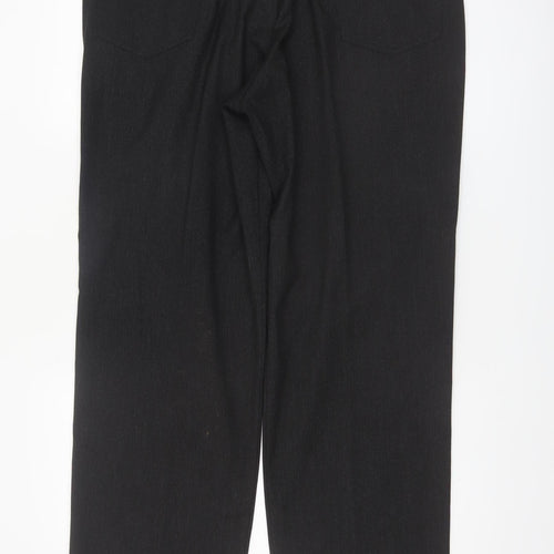 Taylor & Wright Mens Black 36R Straight Formal Trousers