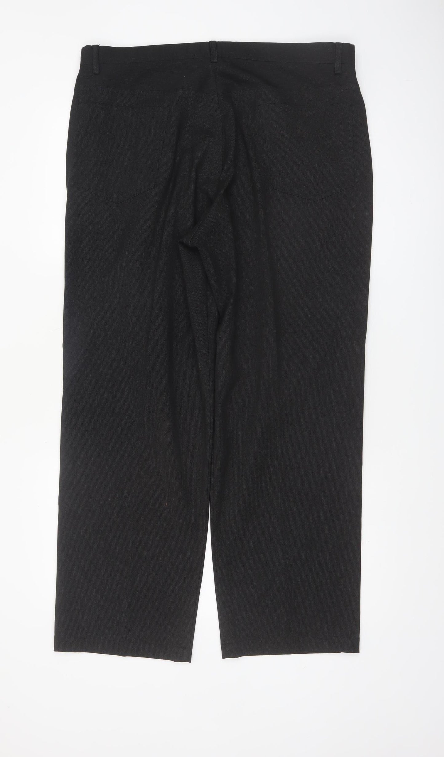 Taylor & Wright Mens Black 36R Straight Formal Trousers