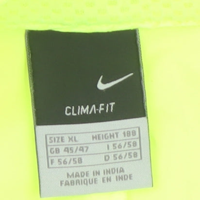 Nike Men's Yellow XL Clima-Fit Windbreaker Jacket Waterproof Zip Pockets