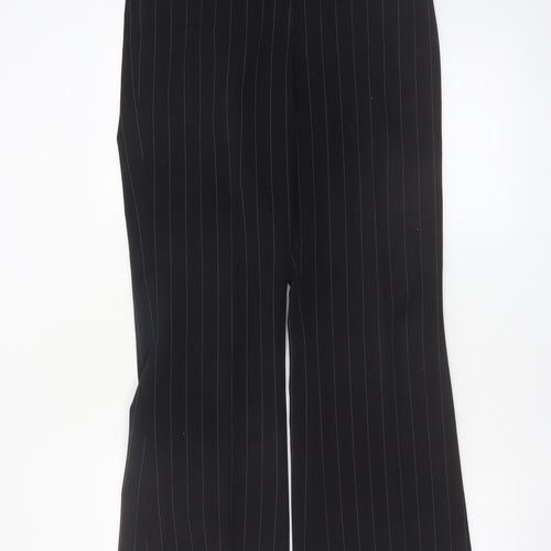 Dorothy Perkins Women’s Black Pinstripe Flared Dress Trousers Size 10