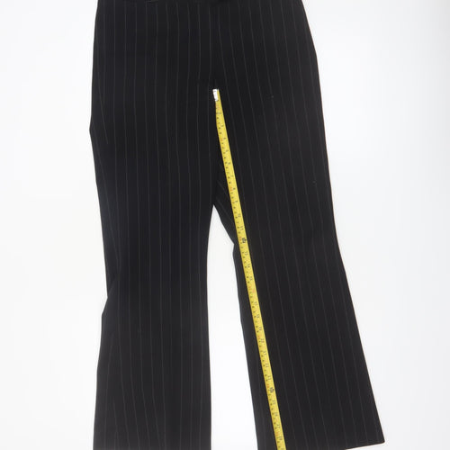 Dorothy Perkins Women’s Black Pinstripe Flared Dress Trousers Size 10