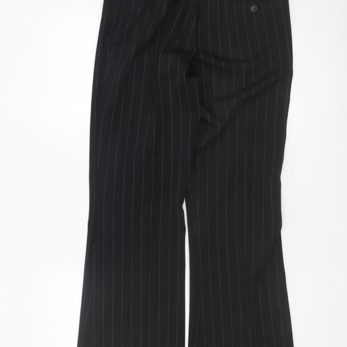 Dorothy Perkins Women’s Black Pinstripe Flared Dress Trousers Size 10