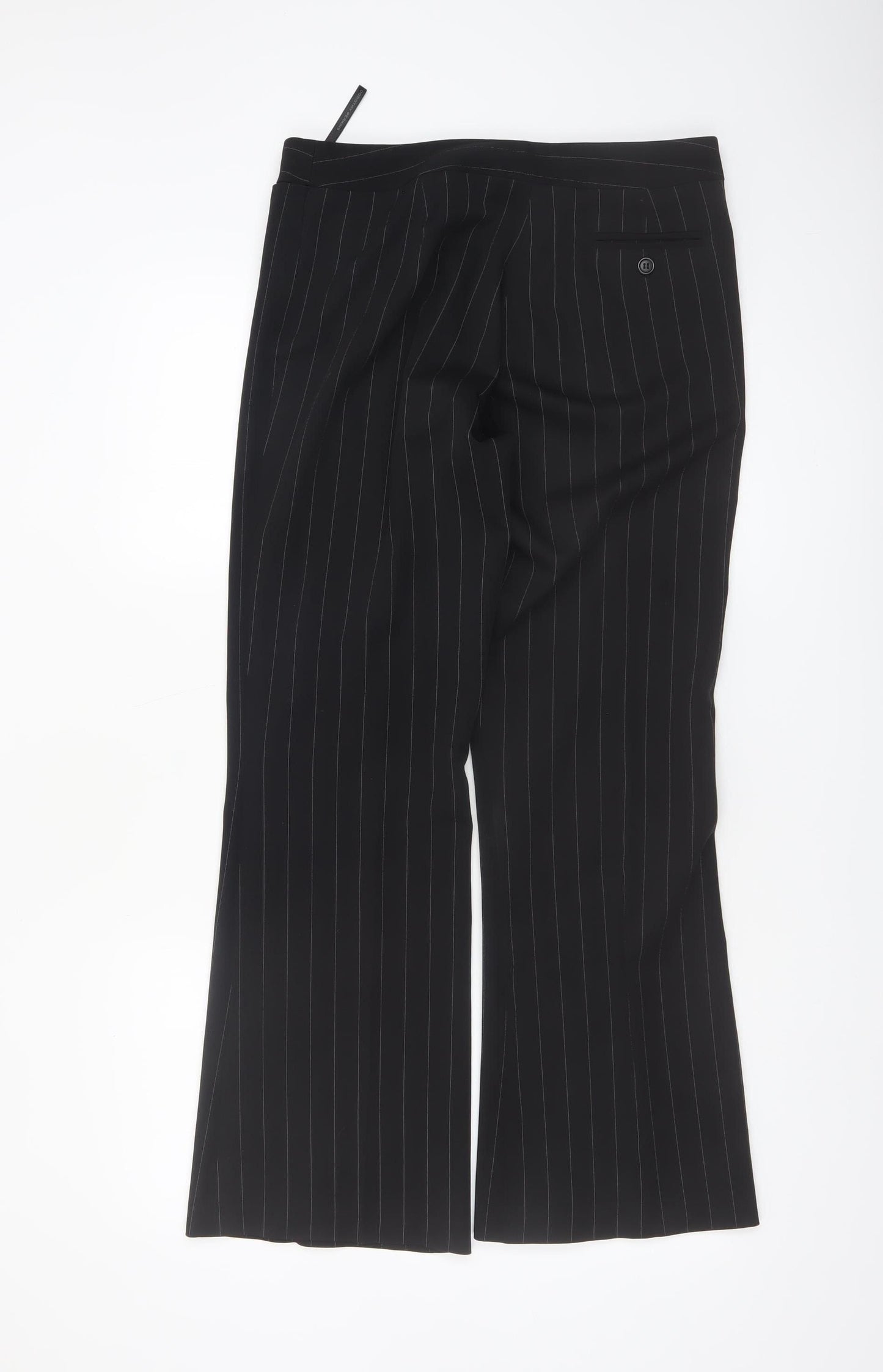 Dorothy Perkins Women’s Black Pinstripe Flared Dress Trousers Size 10
