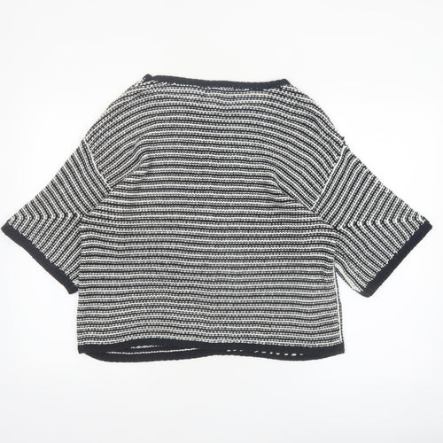 Next Women Black White Striped Acrylic Jumper Size 12