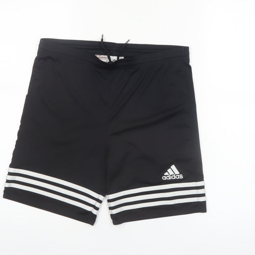 Adidas Boys Black Climalite Athletic Shorts Size YXL 164 Polyester