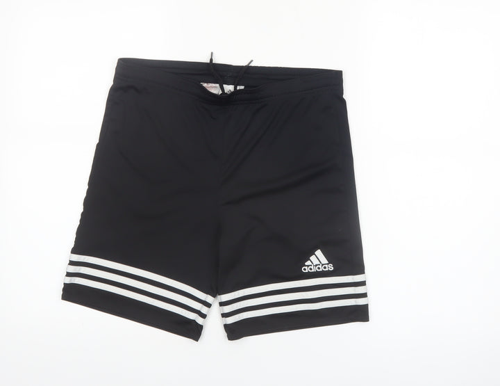 Adidas Boys Black Climalite Athletic Shorts Size YXL 164 Polyester