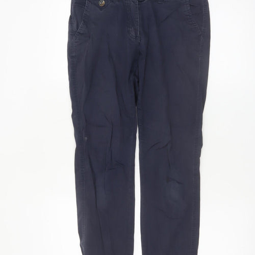 Palmer Prestige Women's Blue Chino Trousers Size 8 Straight Fit
