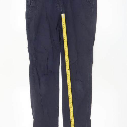 Palmer Prestige Women's Blue Chino Trousers Size 8 Straight Fit