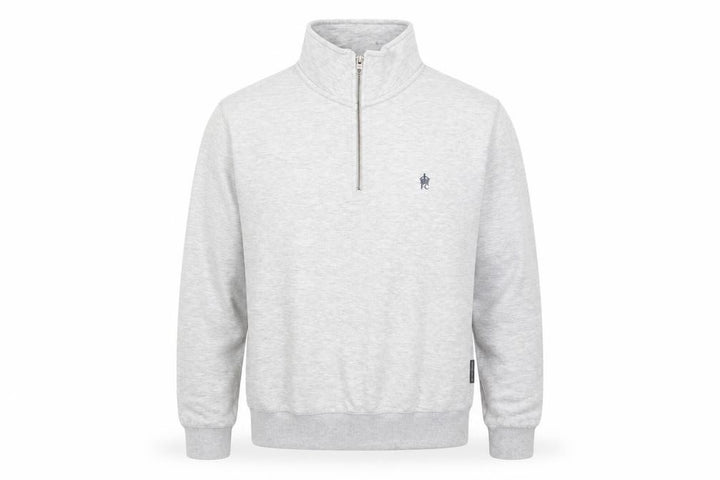 French Connection Men's Grey M 1/2 Zip Sweatshirt High Neck