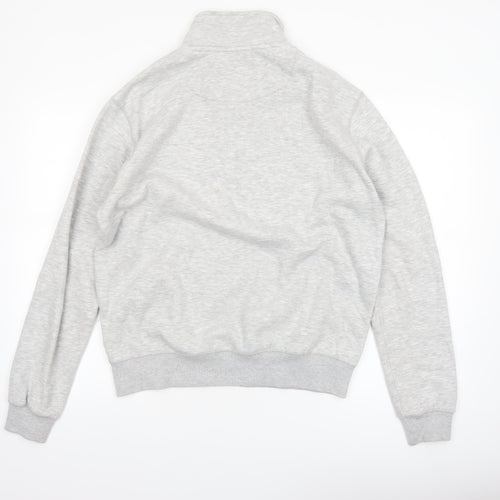 French Connection Men's Grey M 1/2 Zip Sweatshirt High Neck