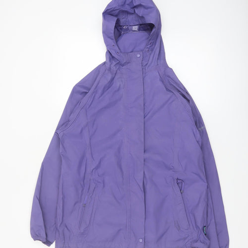 Regatta Women's Purple Waterproof Hooded Rain Jacket Size 12