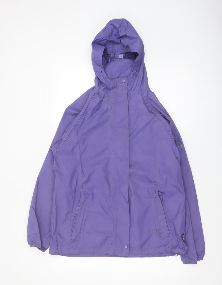 Regatta Women's Purple Waterproof Hooded Rain Jacket Size 12