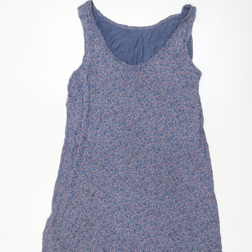 Next Women’s Blue Floral Sleeveless Shift Dress Size 16 Tall