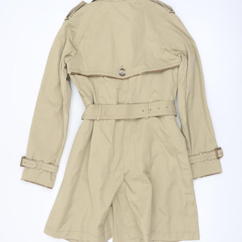 Jones New York Women's Beige XS Trench Coat Belted Classic Style