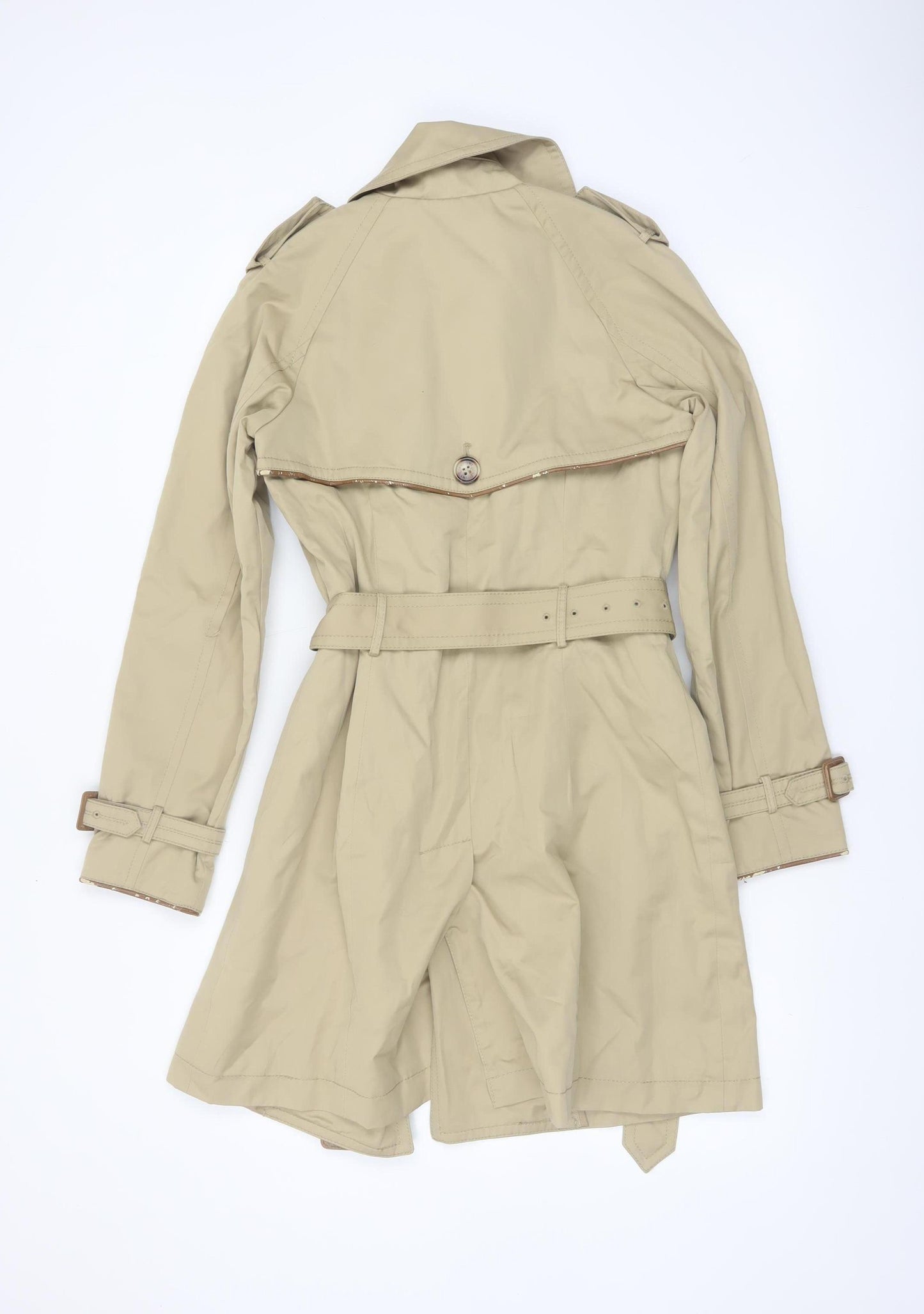 Jones New York Women's Beige XS Trench Coat Belted Classic Style
