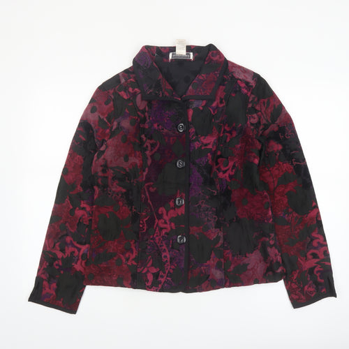 Christopher & Banks Women's Multicoloured Floral Button Jacket Size S