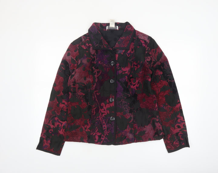 Christopher & Banks Women's Multicoloured Floral Button Jacket Size S