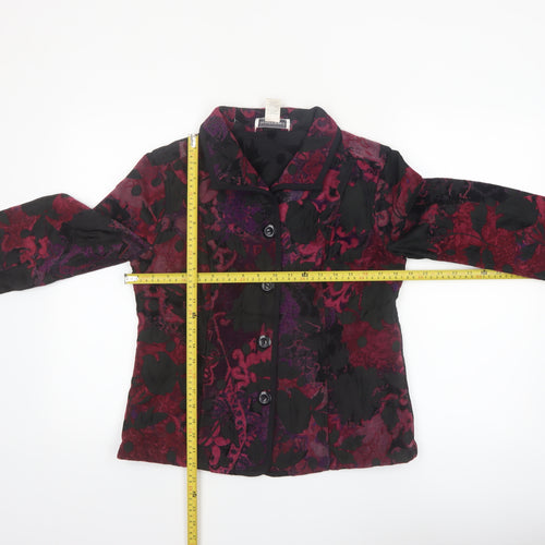 Christopher & Banks Women's Multicoloured Floral Button Jacket Size S