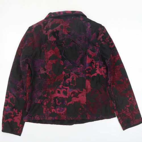 Christopher & Banks Women's Multicoloured Floral Button Jacket Size S