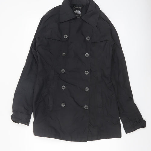 The North Face Womens Black Pea Coat Mid-Length Water Resistant Size S
