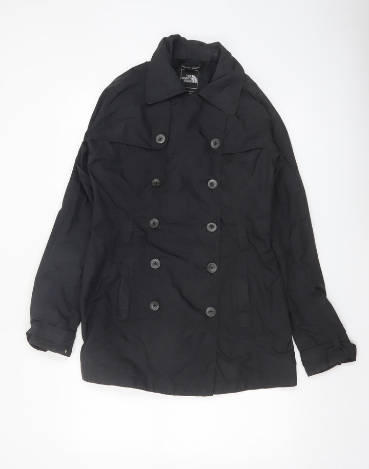 The North Face Womens Black Pea Coat Mid-Length Water Resistant Size S