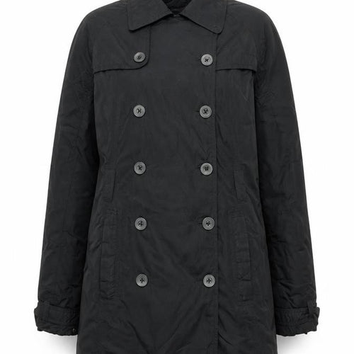 The North Face Womens Black Pea Coat Mid-Length Water Resistant Size S