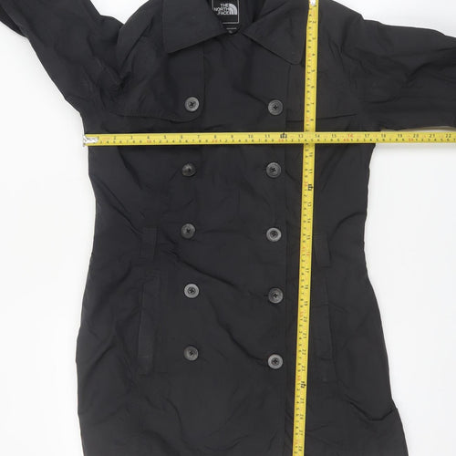 The North Face Womens Black Pea Coat Mid-Length Water Resistant Size S
