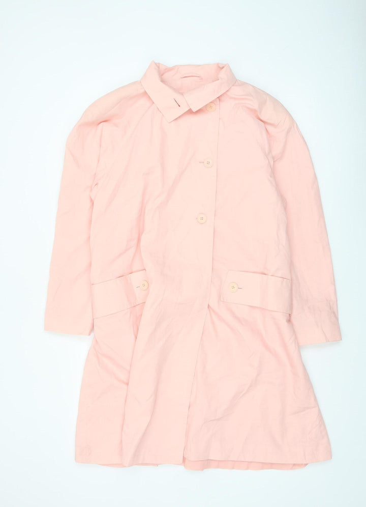 Downpour Women Pink Mid-Length Belted Rain Coat S