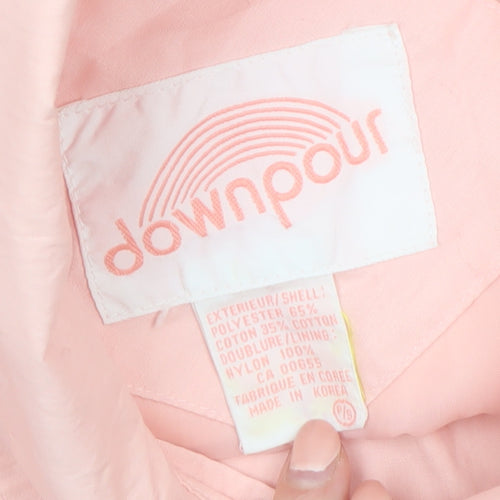 Downpour Women Pink Mid-Length Belted Rain Coat S