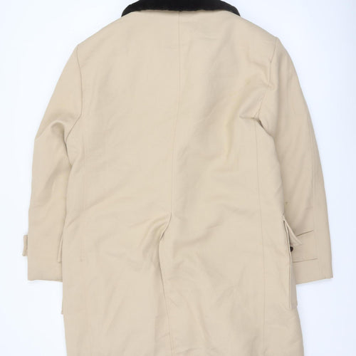 JCPenney Men's Beige Cotton Mid-Length Overcoat 40R Classic Style