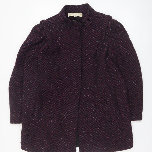 Bert Newman Petite Women’s Purple Wool Blend Mid-Length Coat Size 12
