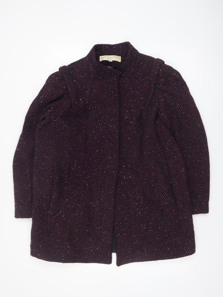 Bert Newman Petite Women’s Purple Wool Blend Mid-Length Coat Size 12