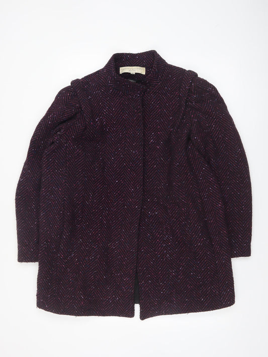 Bert Newman Petite Women’s Purple Wool Blend Mid-Length Coat Size 12