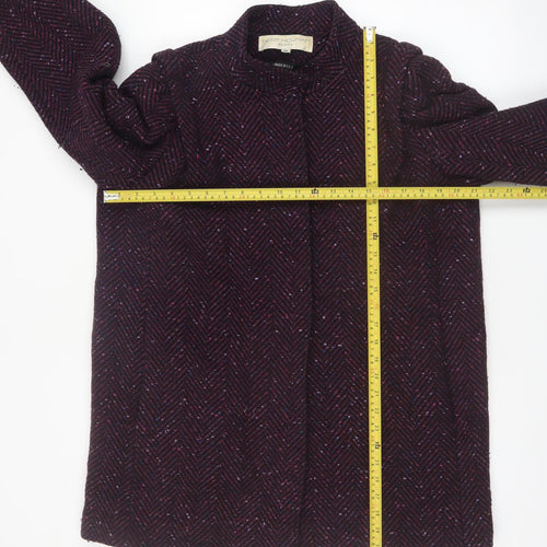 Bert Newman Petite Women’s Purple Wool Blend Mid-Length Coat Size 12