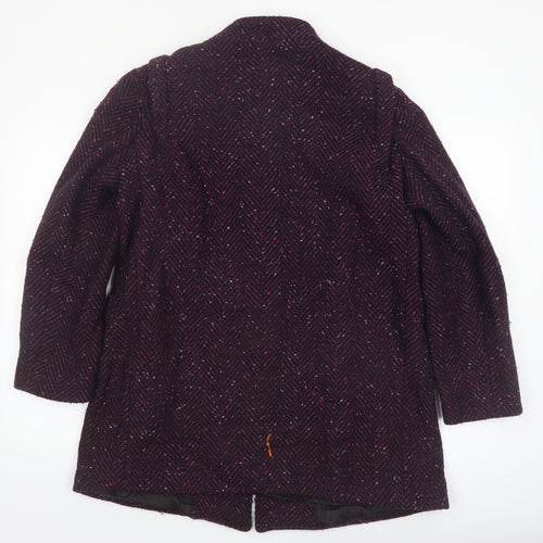 Bert Newman Petite Women’s Purple Wool Blend Mid-Length Coat Size 12