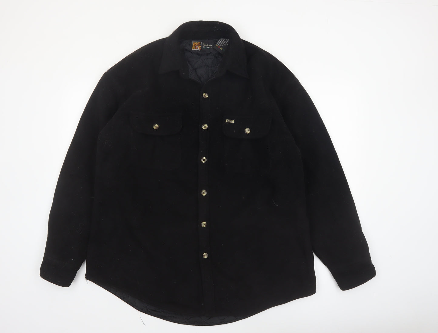 Pathfinder by Kodiak Men's Black Fleece Jacket L Lined Button Outdoor