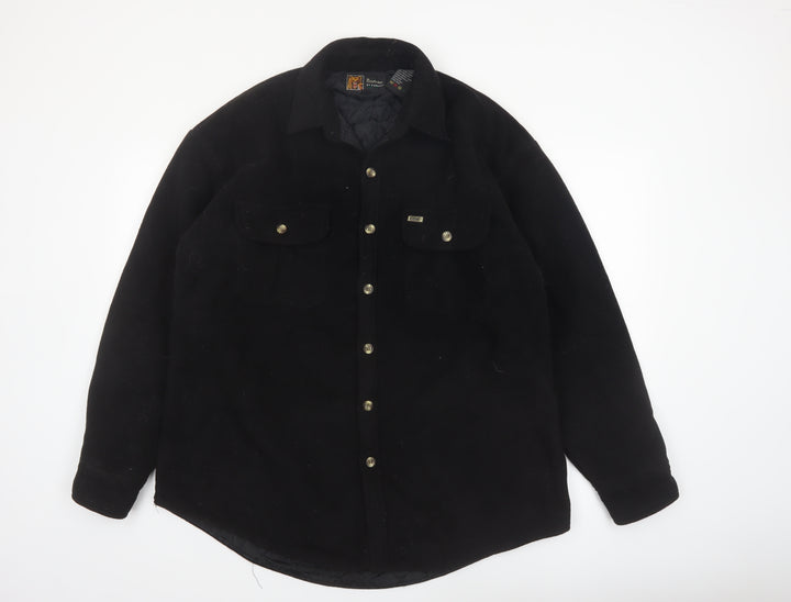 Pathfinder by Kodiak Men's Black Fleece Jacket L Lined Button Outdoor