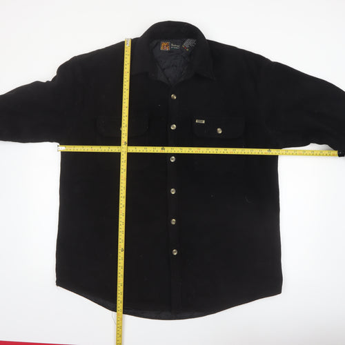 Pathfinder by Kodiak Men's Black Fleece Jacket L Lined Button Outdoor