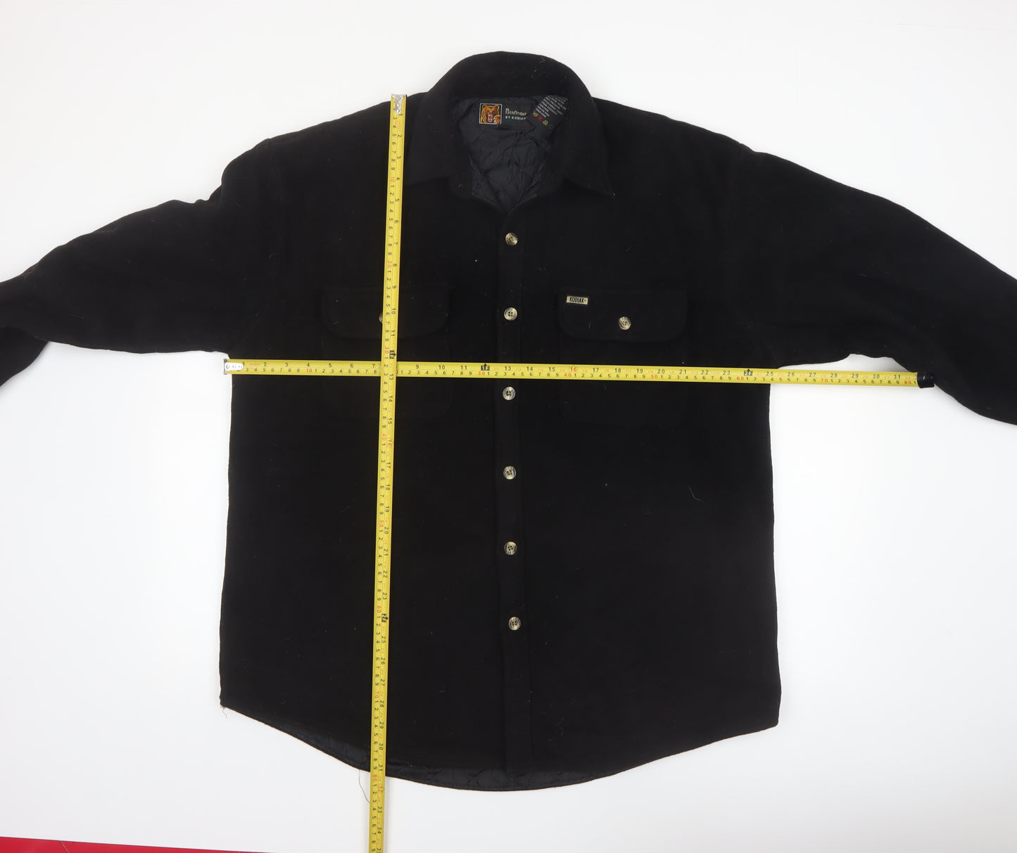 Pathfinder by Kodiak Men's Black Fleece Jacket L Lined Button Outdoor