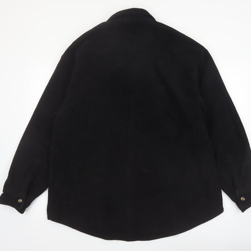 Pathfinder by Kodiak Men's Black Fleece Jacket L Lined Button Outdoor