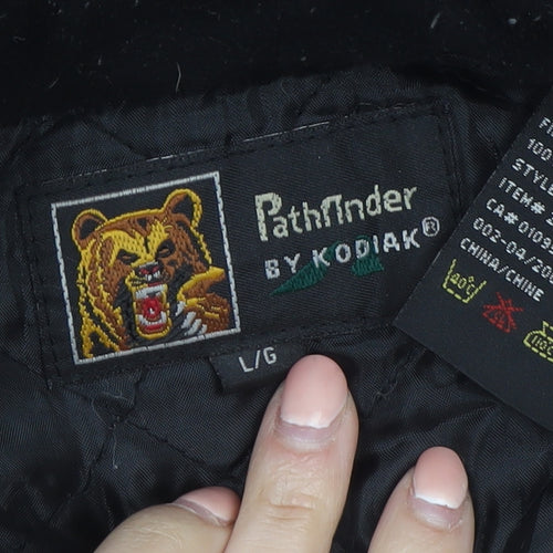 Pathfinder by Kodiak Men's Black Fleece Jacket L Lined Button Outdoor