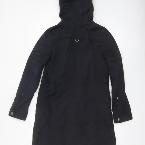 Maine New England Women's Black Hooded Parka Coat Size 10