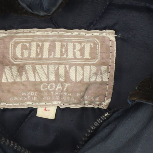 Gelert Men's Blue L Manitoba Hooded Parka Coat Lined Outdoor Jacket