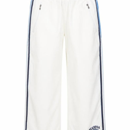 Bear USA Womens White Jogger Trousers Size 12 Elastic Waist Sports Style