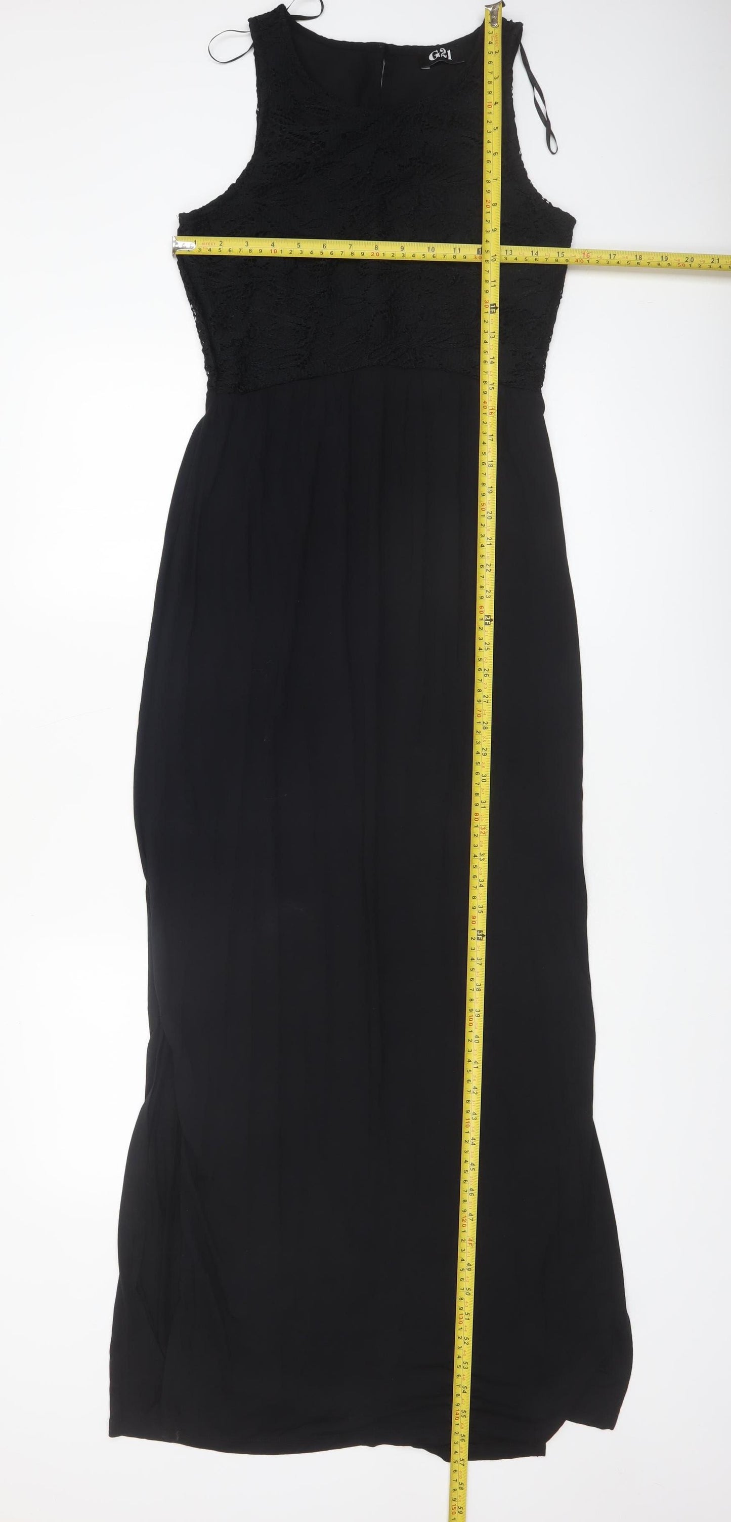 George Women’s Black Sleeveless Maxi Lace Long Dress Size 10