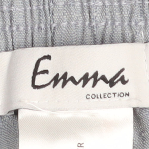 Emma Collection Women’s Grey Cropped Trousers Size 20 Elastic Waist