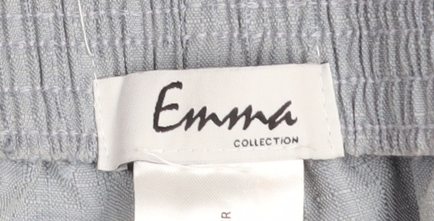 Emma Collection Women’s Grey Cropped Trousers Size 20 Elastic Waist